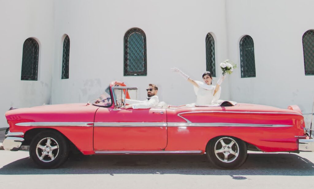Married Cuba Classic Car Ride